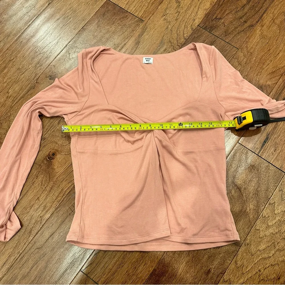 Aritzia Sunday Best Lula Long Sleeve Top Size XL - Picture 6 of 8